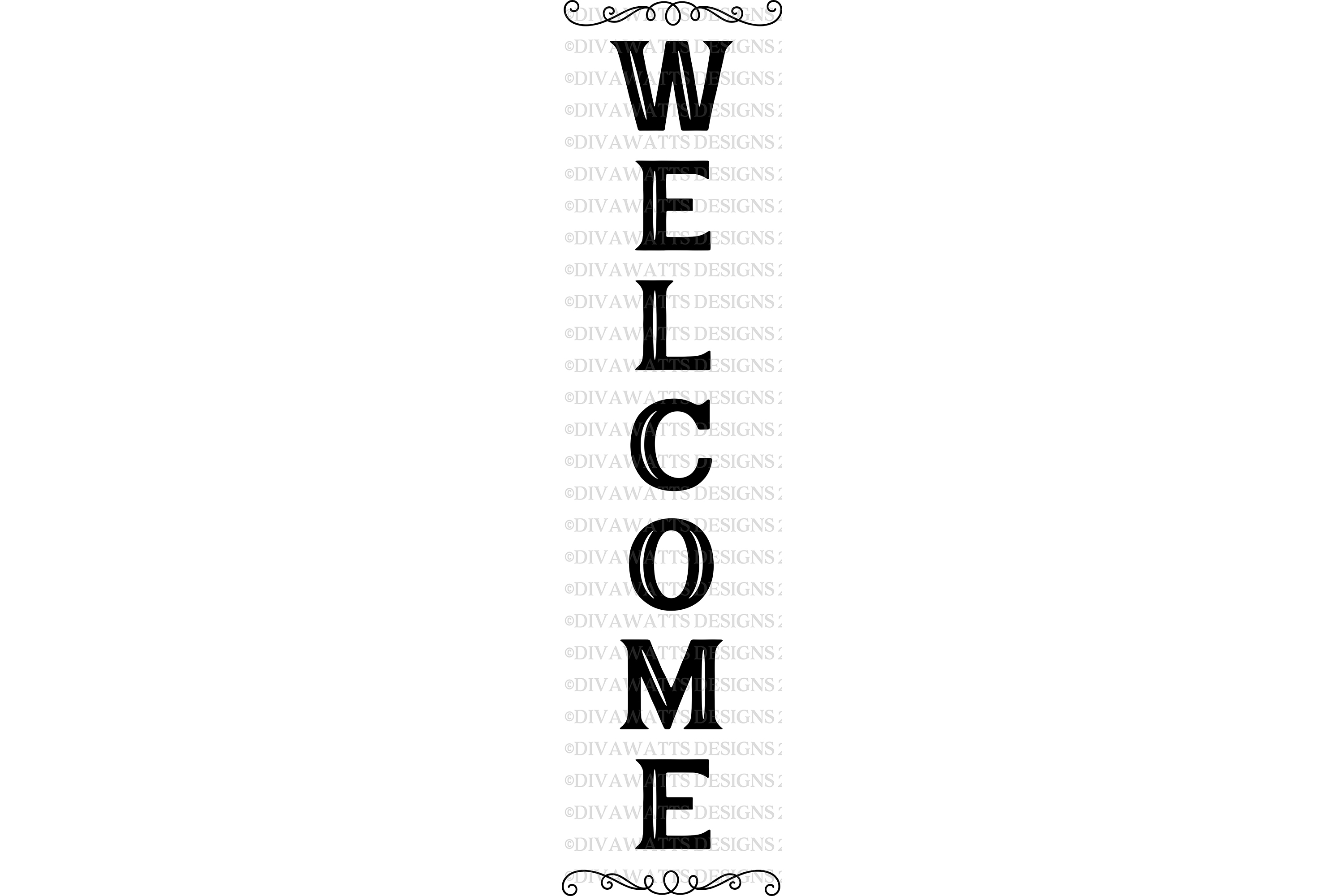 Download Welcome Vertical Front Porch Sign - Cutting File - SVG PNG