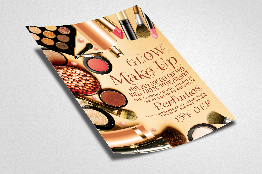 Cosmetics Sale Offer Flyer Template