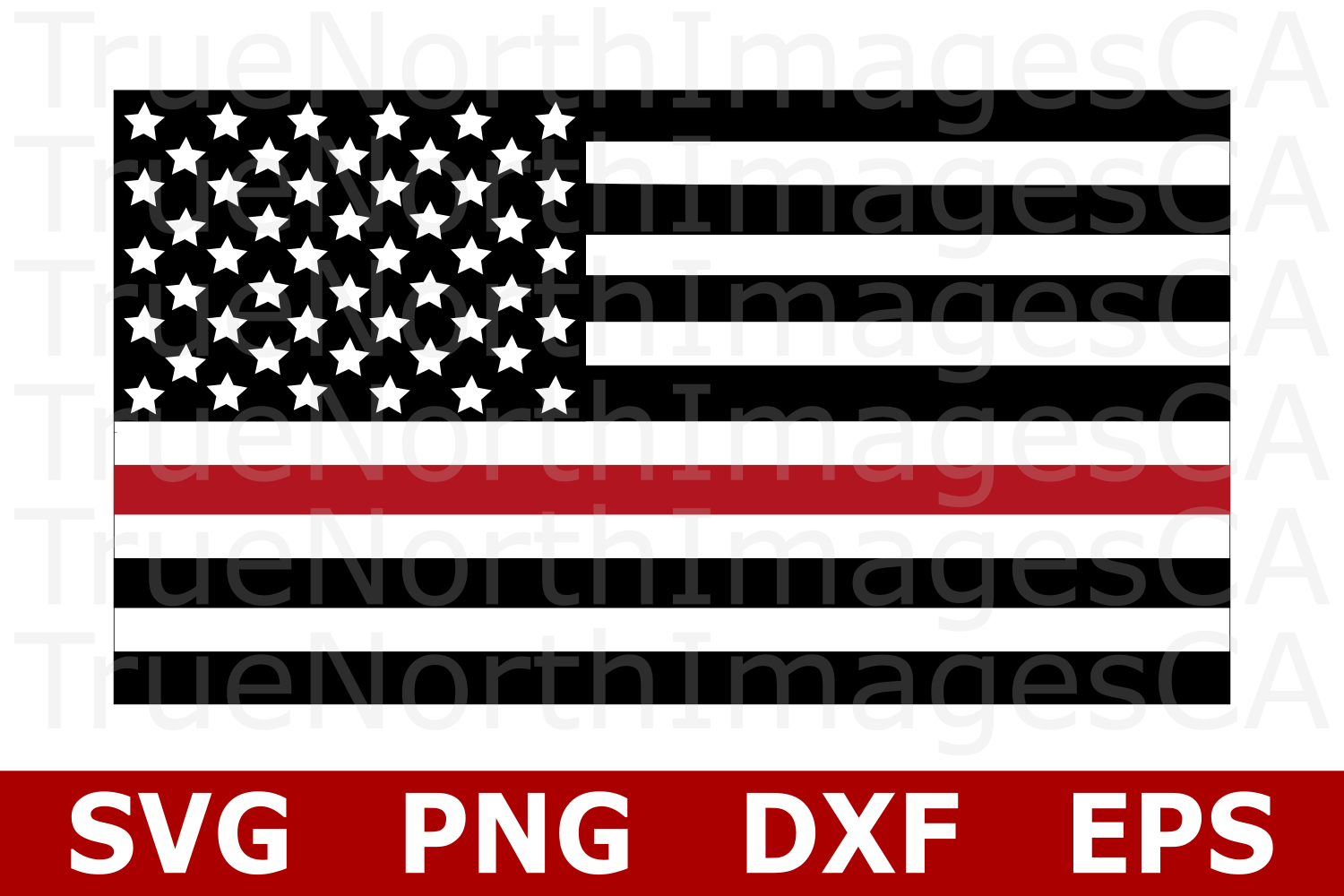 Thin Red LIne Flag - An Occupation SVG Cut File (203157) | Cut Files ...