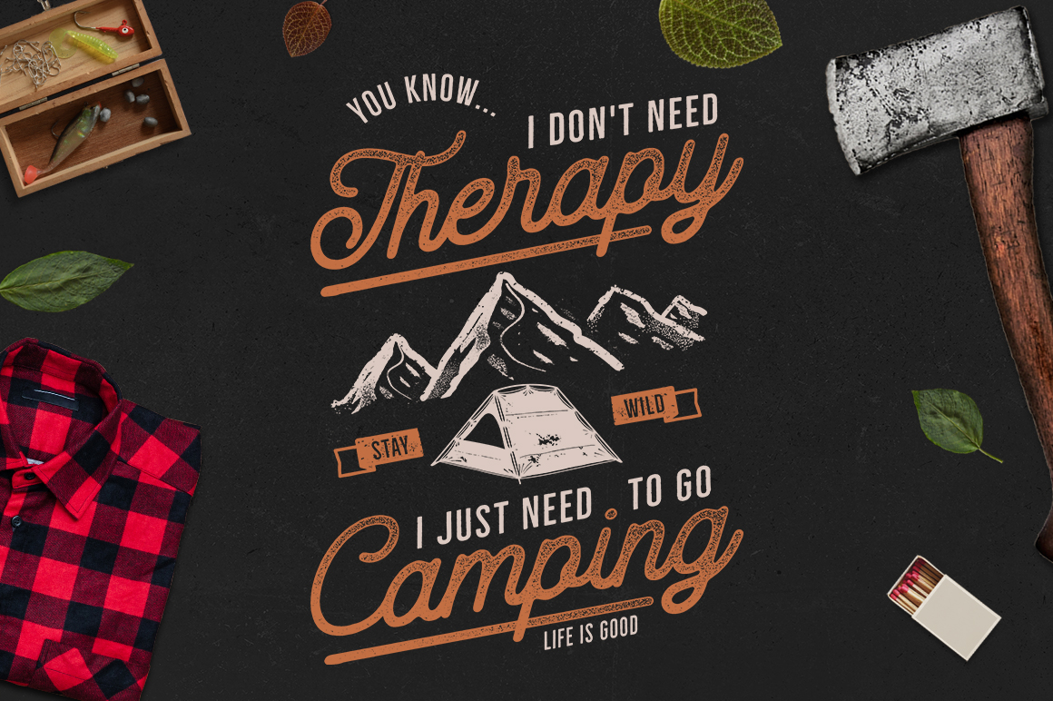 Download Camping T-Shirt Design. Retro Adventure Badge SVG Files