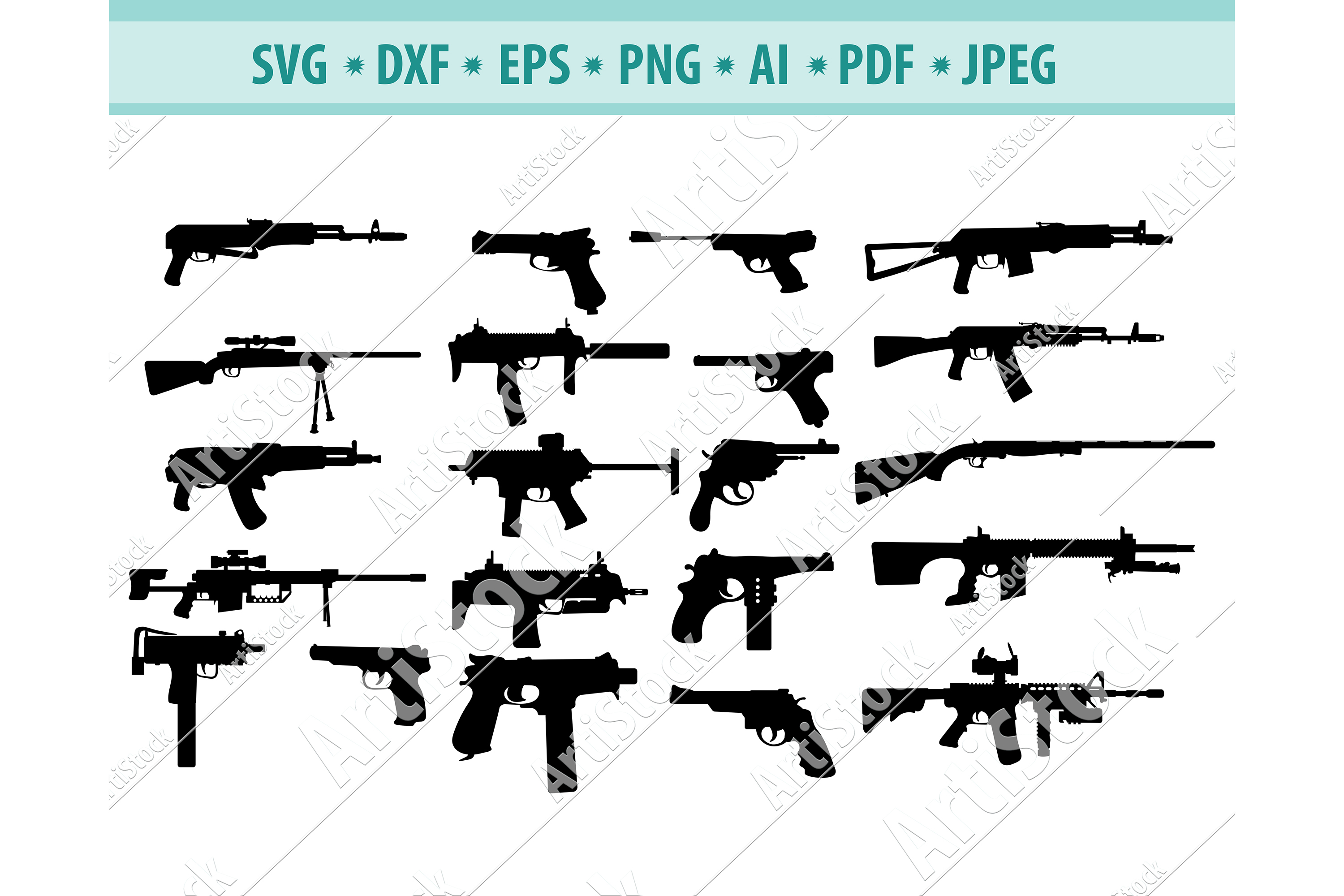 Gun Svg, Hunting Gun SVG, Military Weapon SVG, Dxf, Png, Eps (412893) | SVGs | Design Bundles