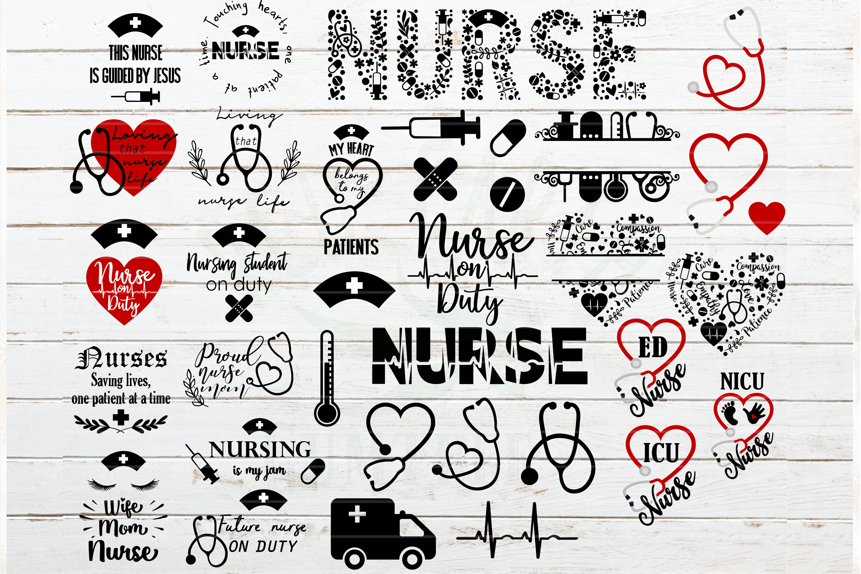 Download Nurse and Medical bundle, Nurse quotes SVG,PNG,DXF,EPS,PDF ...