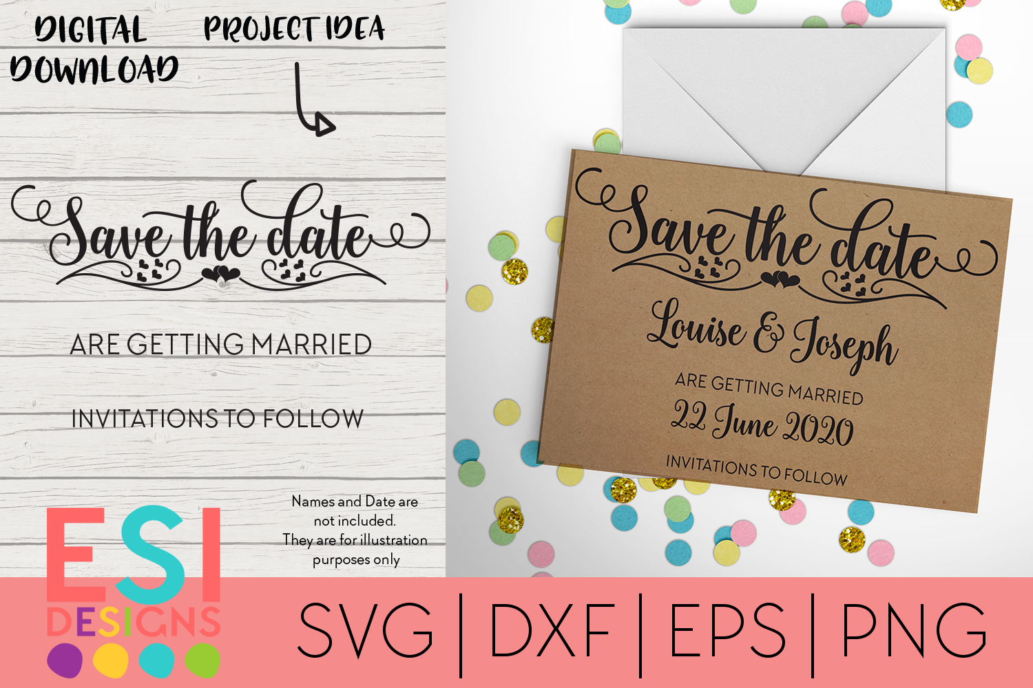 Free Free 176 Wedding Date Svg SVG PNG EPS DXF File