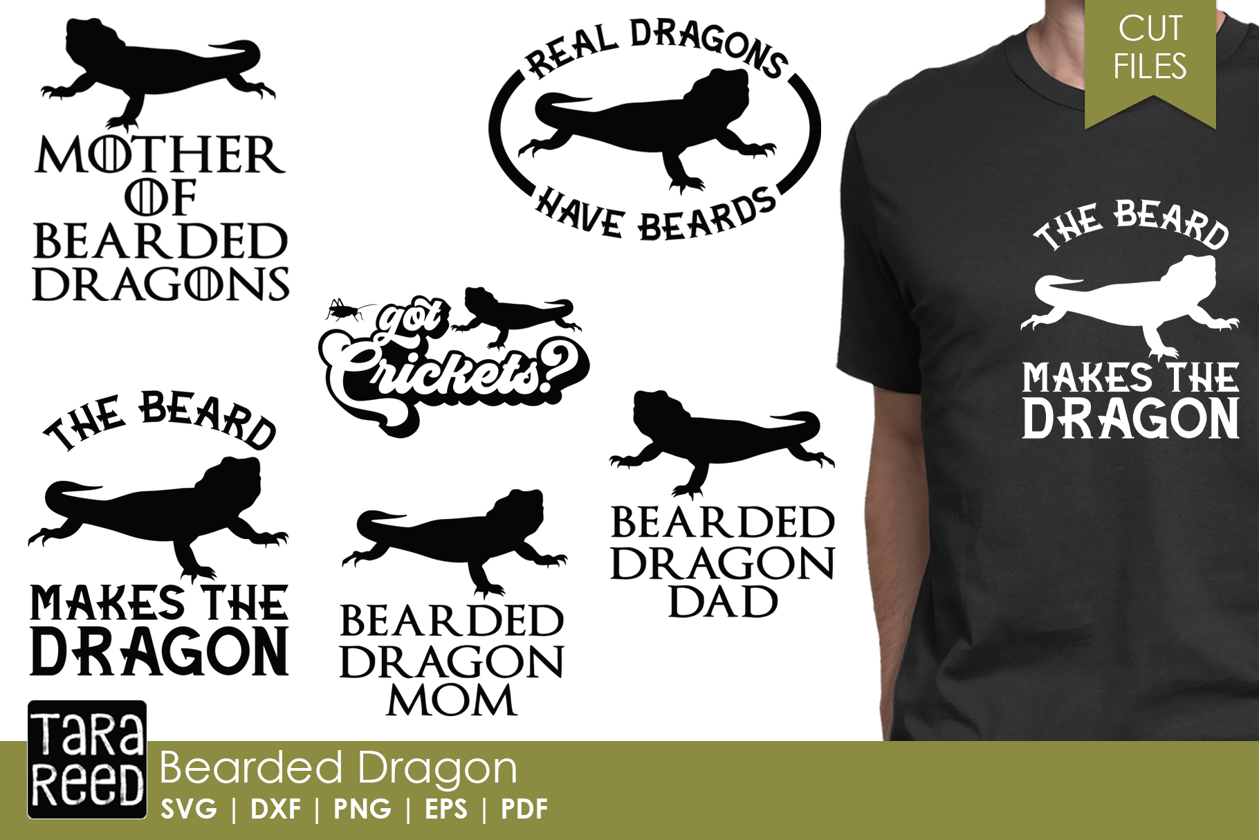 Bearded Dragon SVG and Cut Files for Crafters (255744) | Cut Files