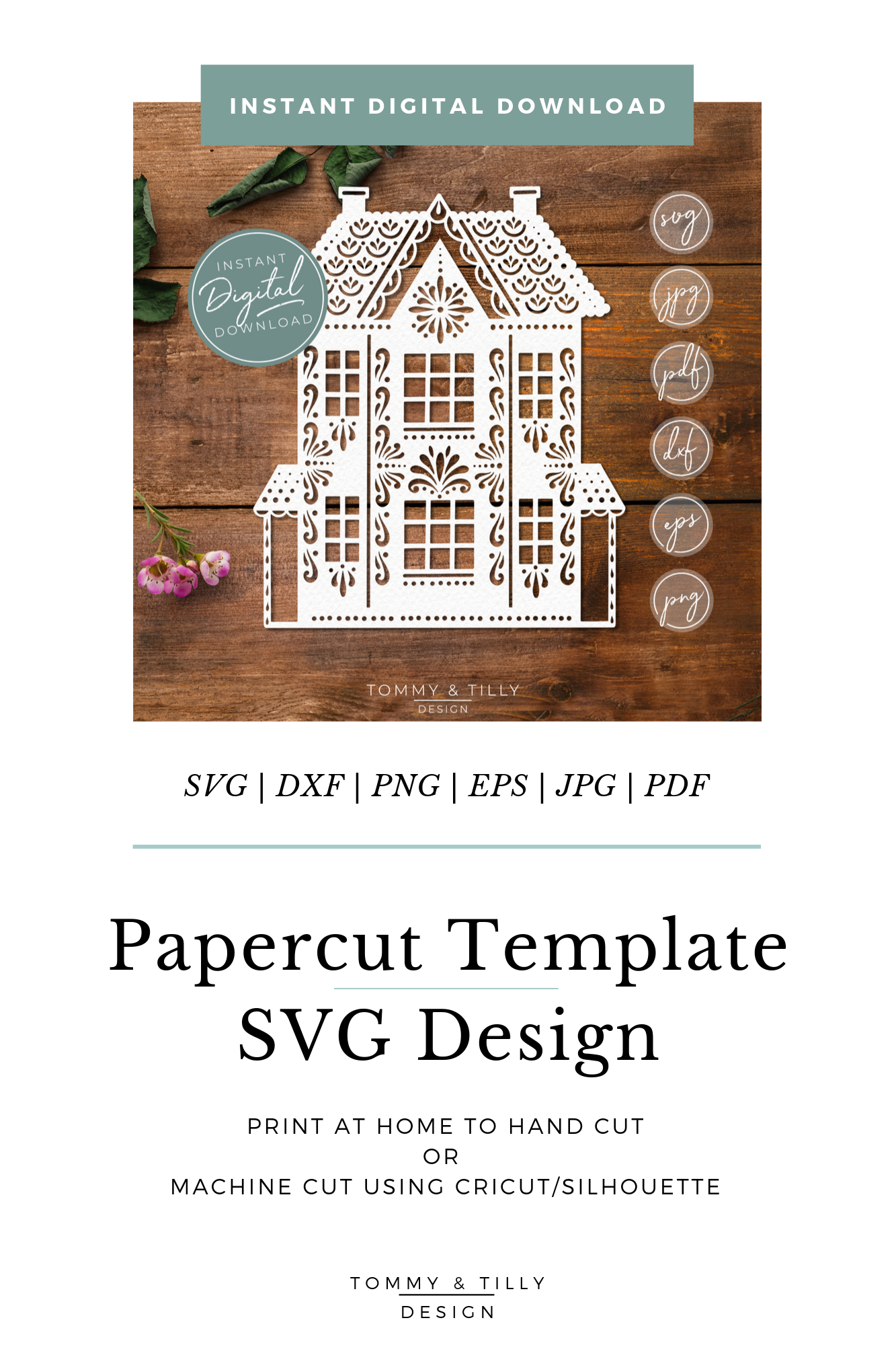 Download Intricate House No.1 - SVG EPS DXF PNG PDF JPG Cut File