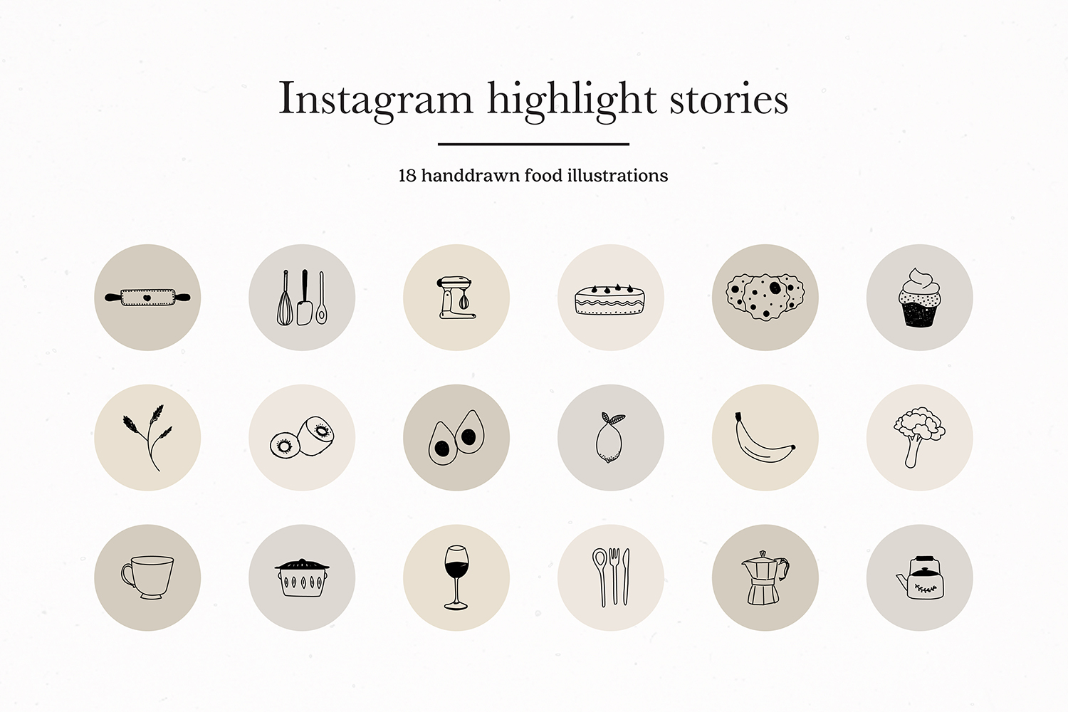 Instagram Food Kitchen Story Highlights Icons Covers