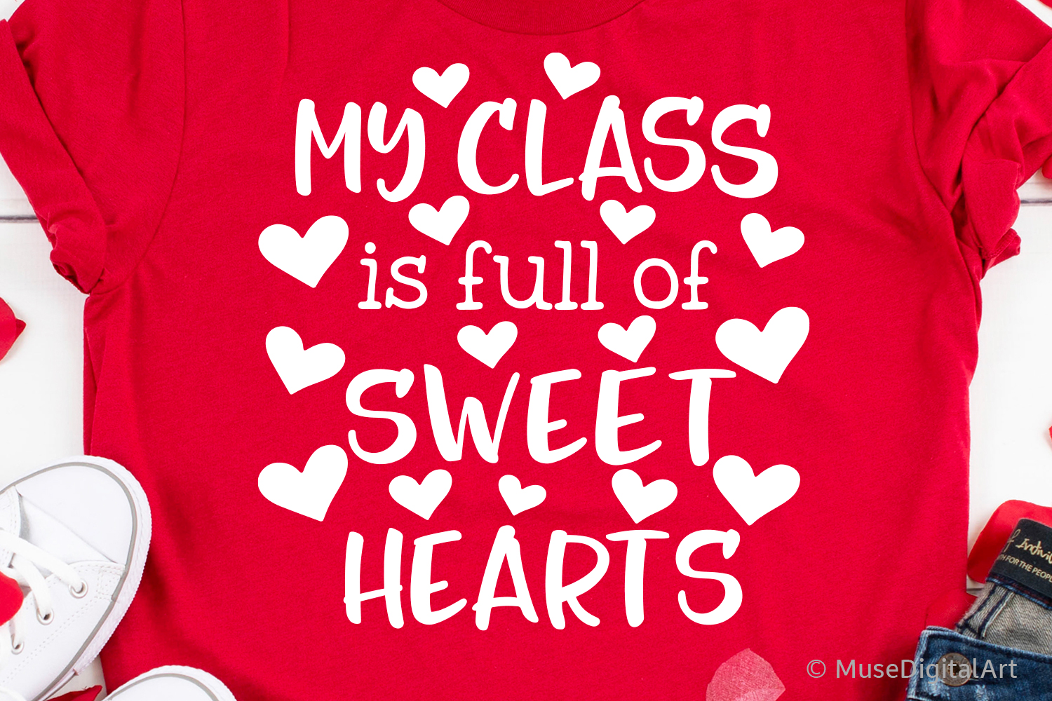 Download Teacher Valentines Day Svg, My Class is Full of Sweethearts