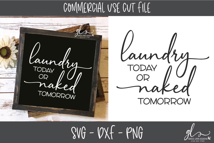 Laundry Today Or Naked Tomorrow - SVG Cut File