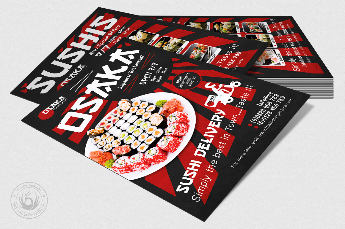 Sushi Delivery Flyer Template