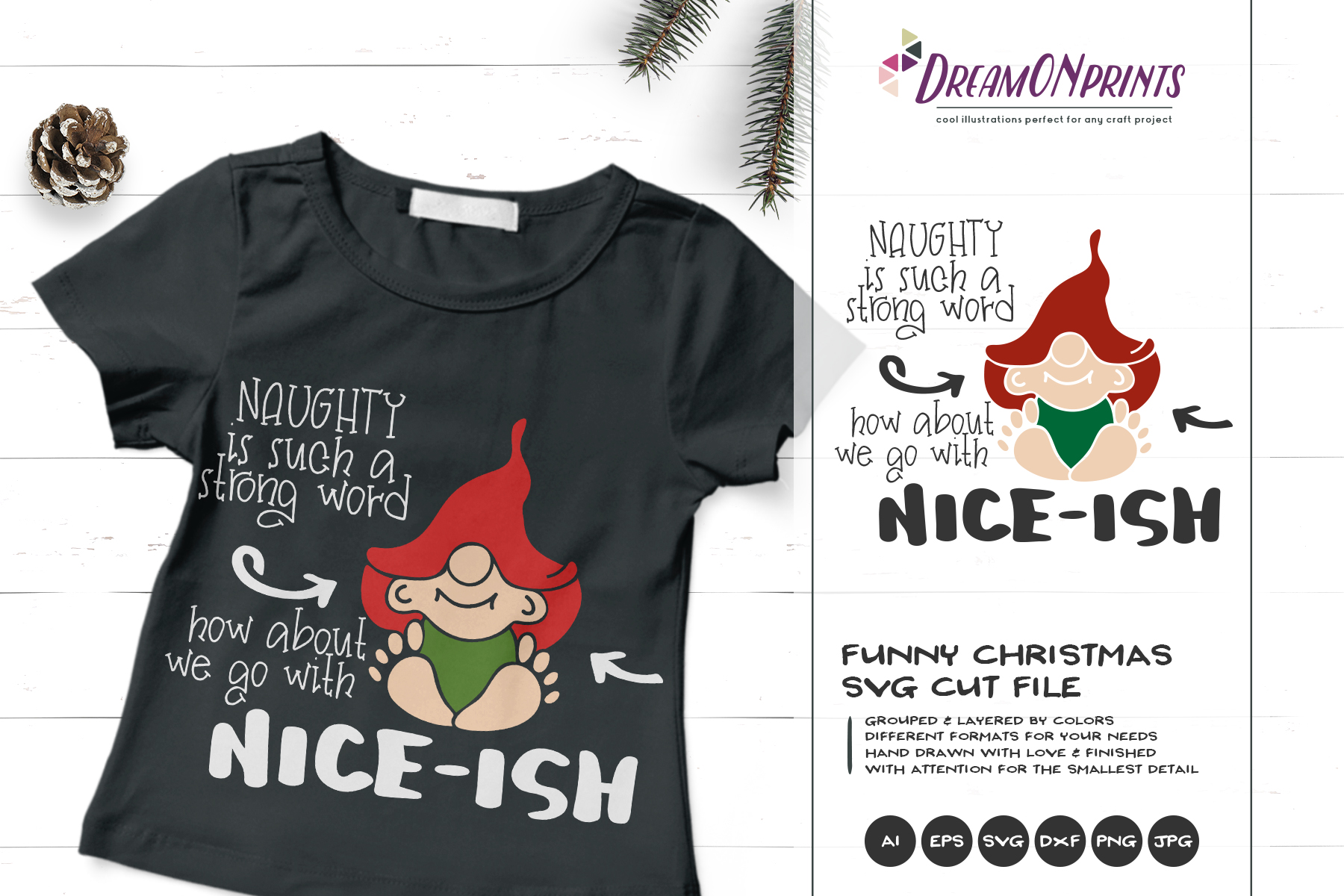 Download Funny Christmas SVG | Nice - Naughty | Christmas Elf SVG ...