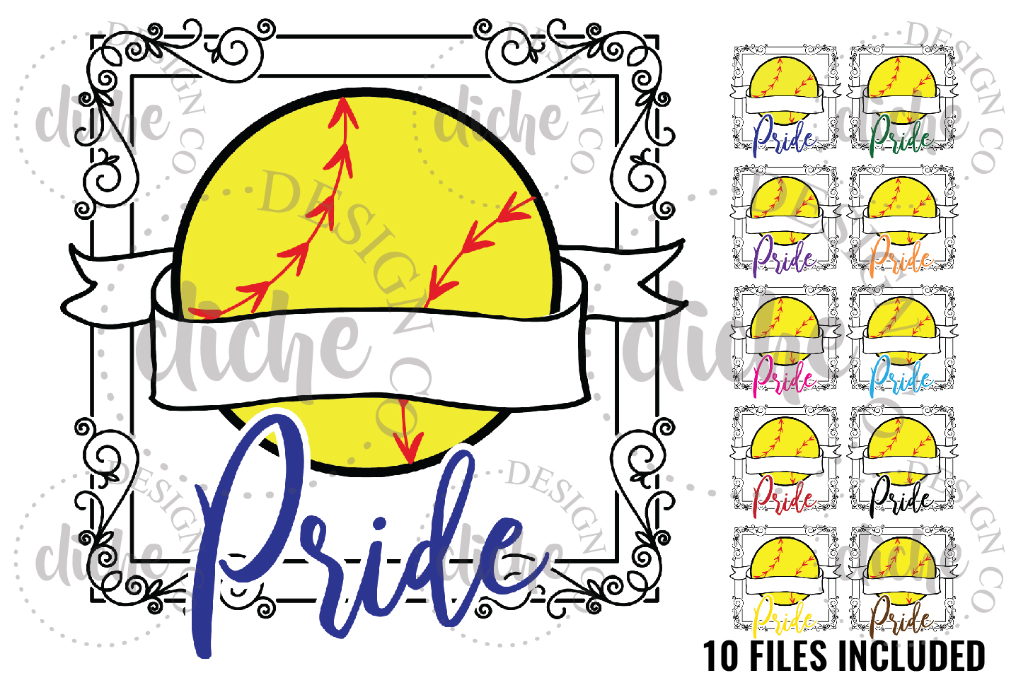 Preppy Softball Sublimation Design Bundle (277989) Sublimation Design Bundles