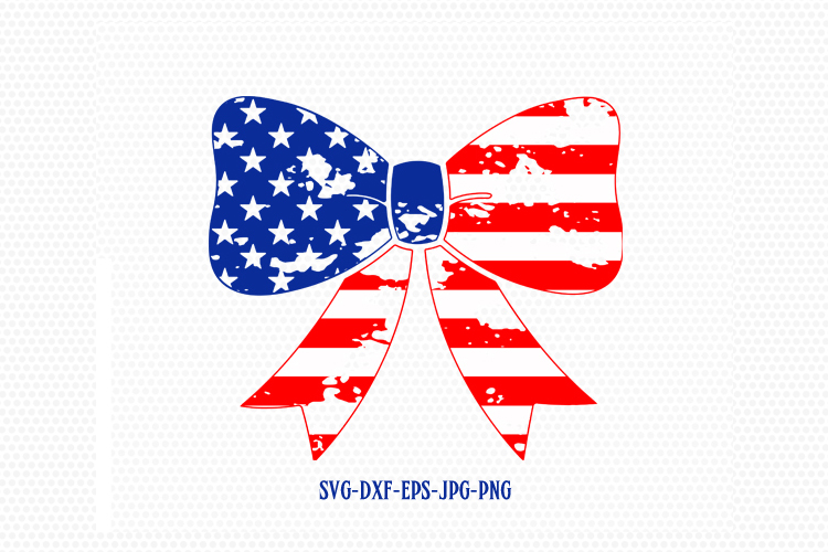 Patriotic Bow svg, distressed bow svg, Fourth of July SVG, 4th of July