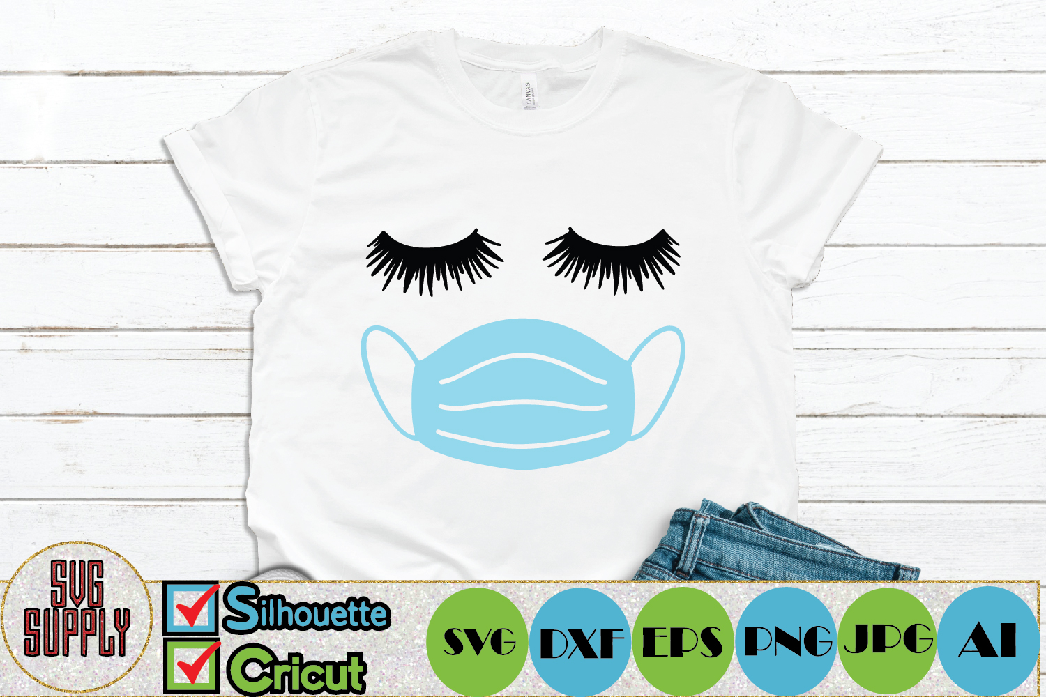 Download Fashion Face in Face Mask SVG Cut File (523129) | Cut ...
