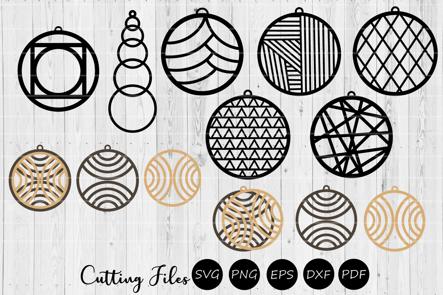 Download Geometric earrings | SVG cut files | Laser cutting