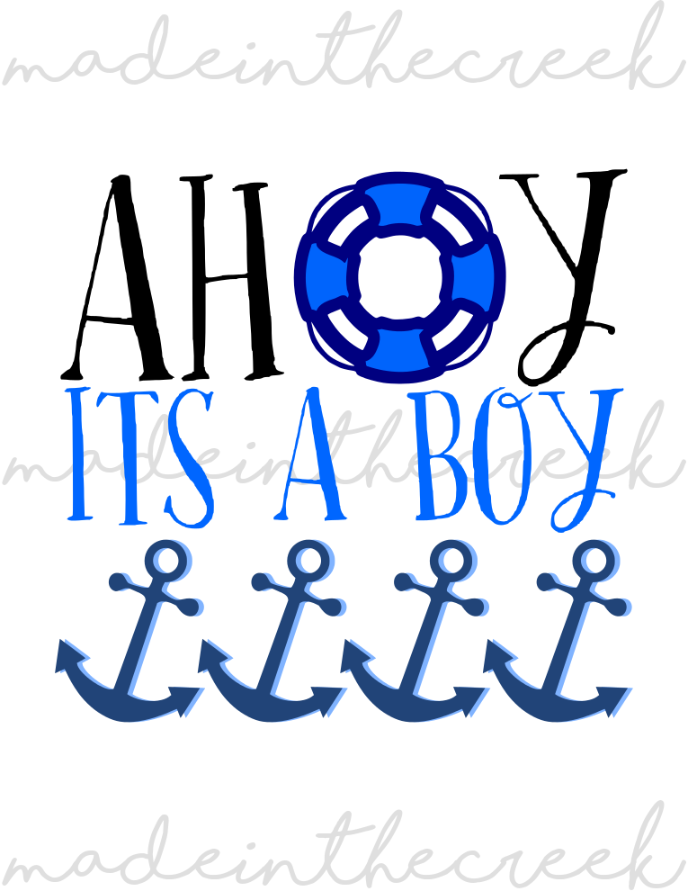 Download Ahoy It's A Boy, Nautical, Baby Shower, New Baby, Anchor ...