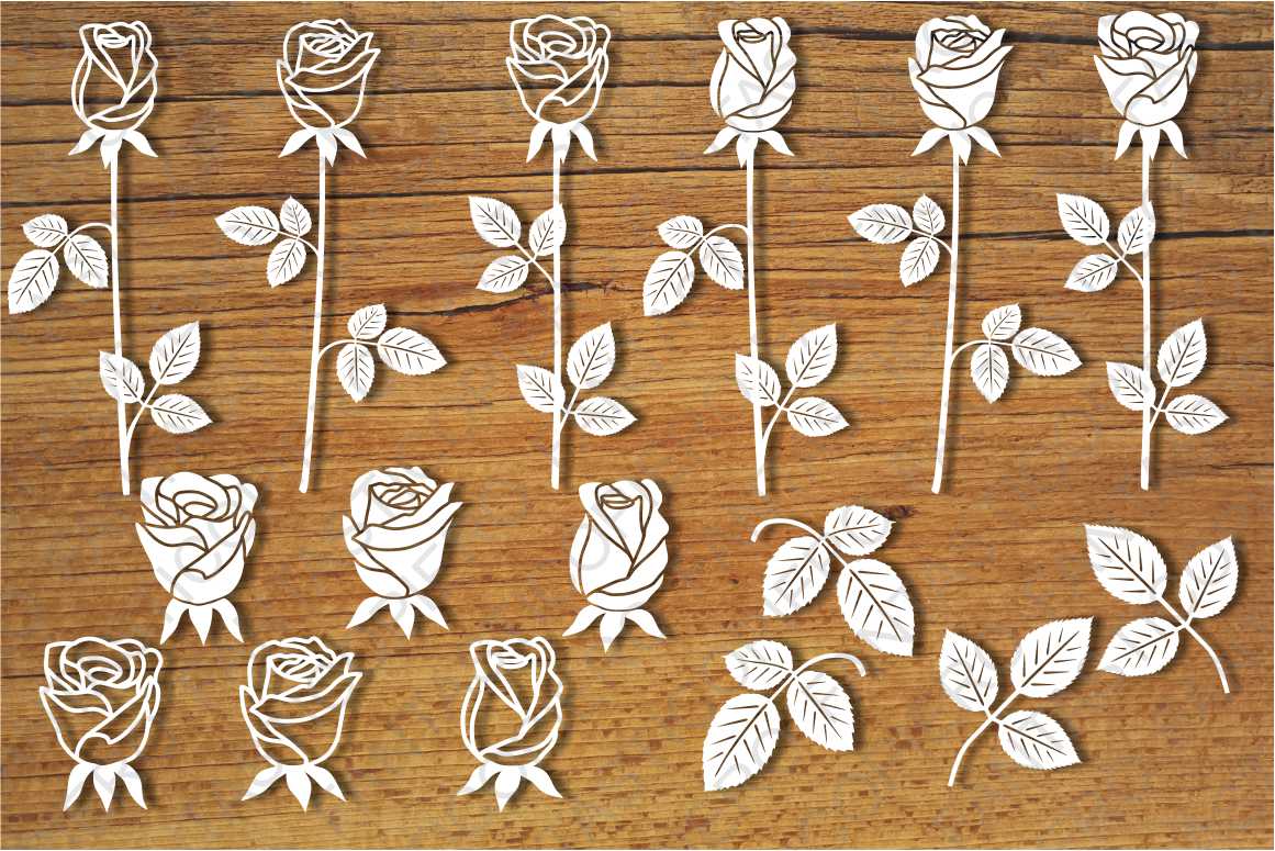 Roses, Rosebuds SVG files for Silhouette and Cricut ...