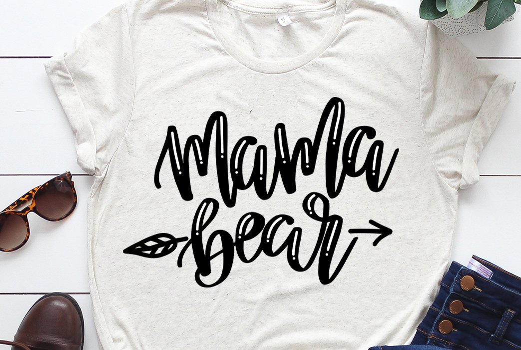 Mama Bear SVG DXF Cut Files for Cricut and Silhouette