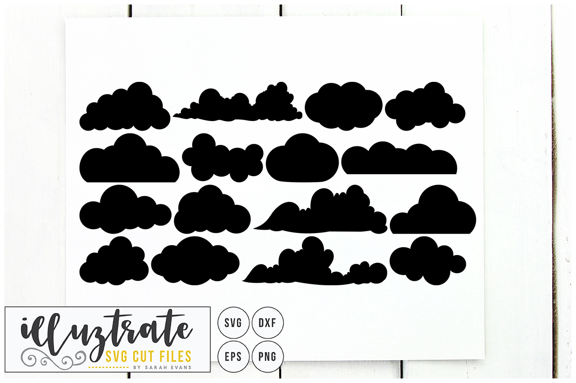 Clouds SVG Cut File - DXF - Craft Cutting Files