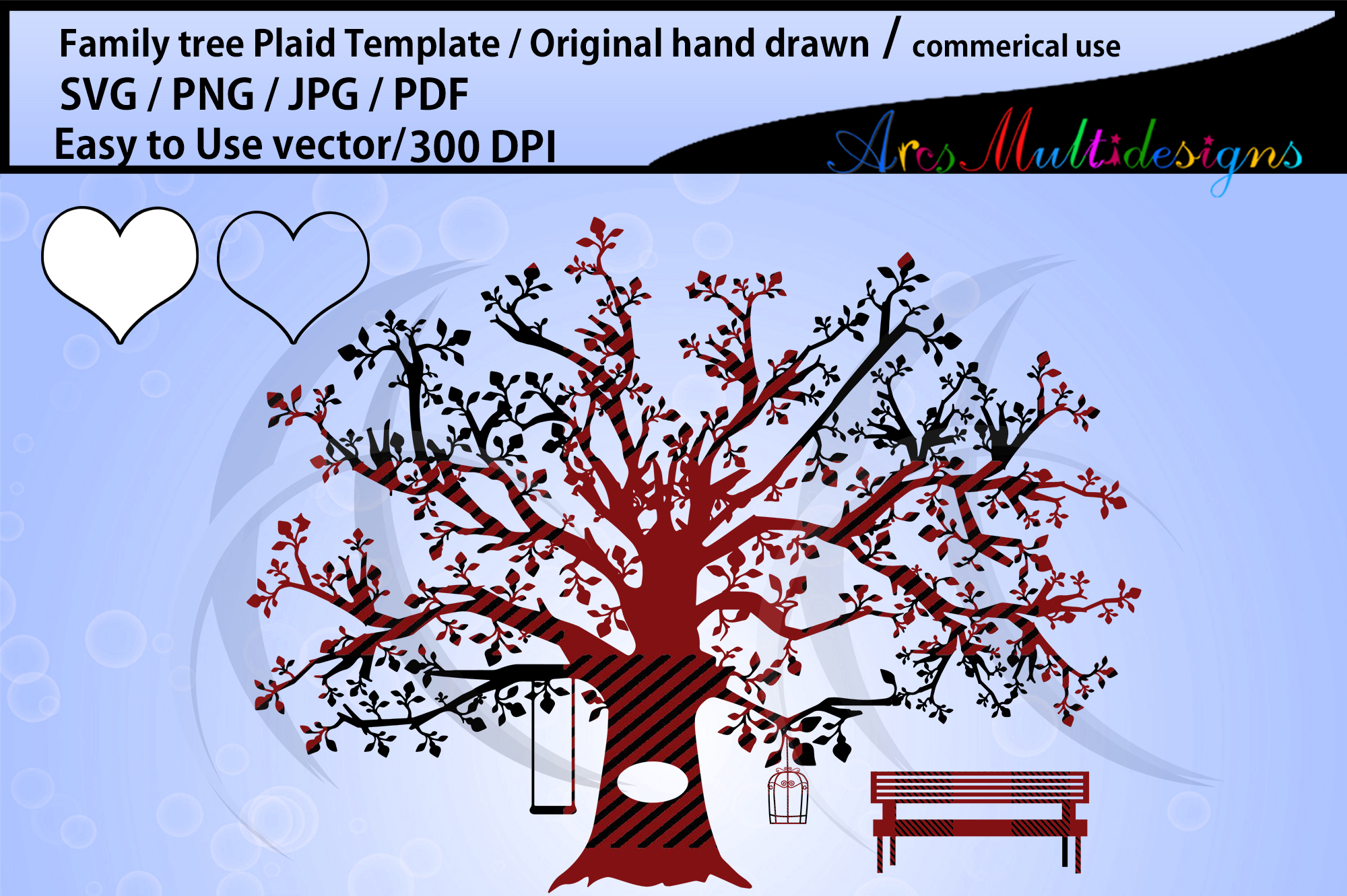 Download Plaid family tree clipart SVG template, EPS, jpg, Png, Pdf,