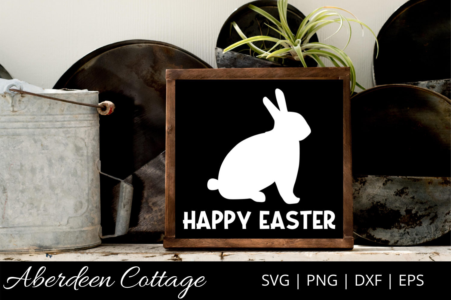 Hoppy Easter Sign With Bonus Free Svg Happy Easter Design 521309 Cut Files Design Bundles