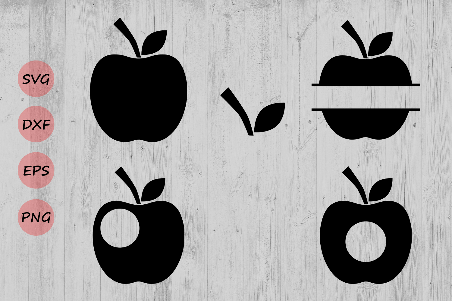 Download Apple SVG, Monogram Apple SVG Frames, PNG, Eps, Dxf ...