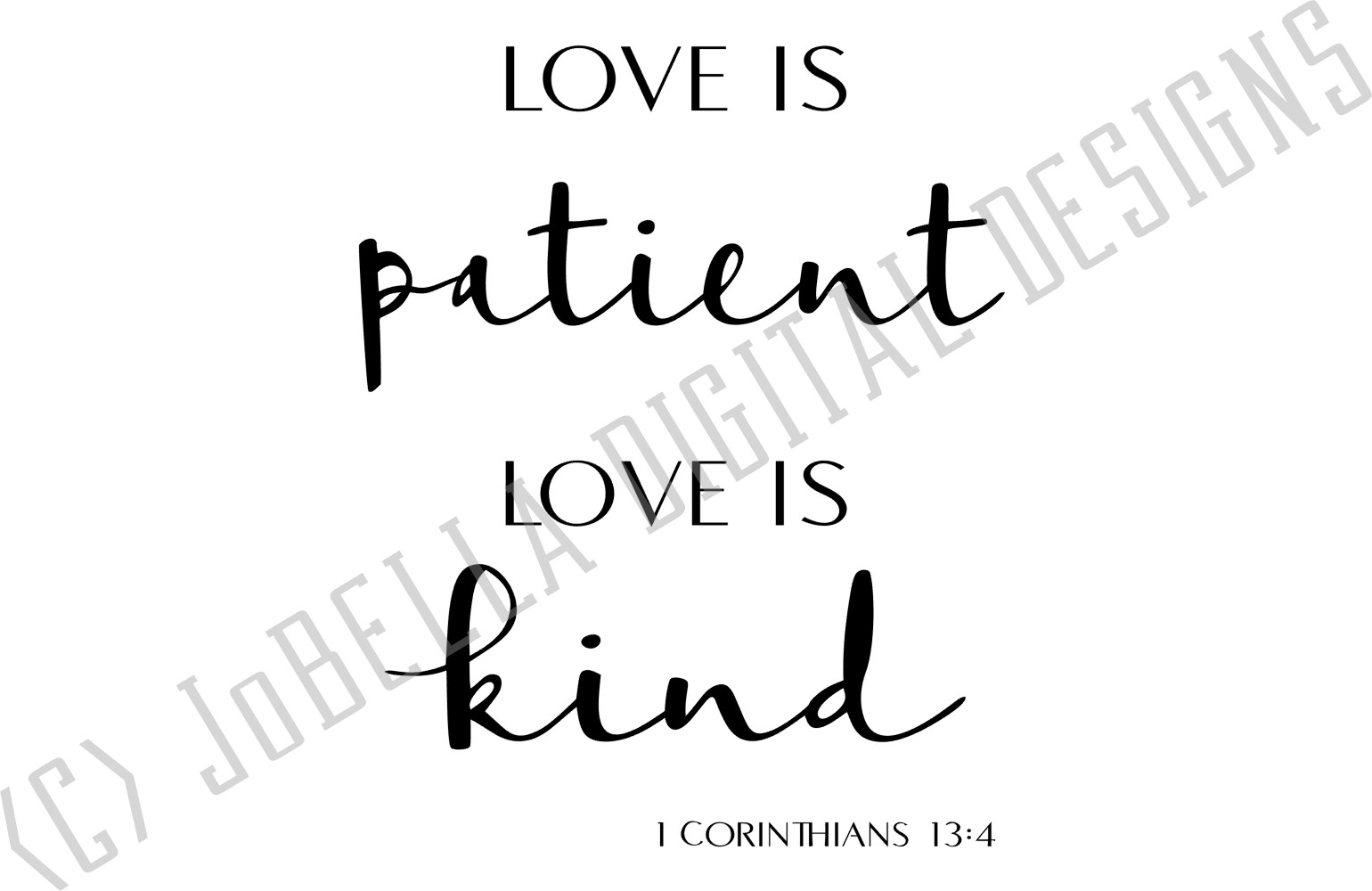 Download Corinthians Love Is Patient Love Is Kind SVG and Printable (229796) | Cut Files | Design Bundles
