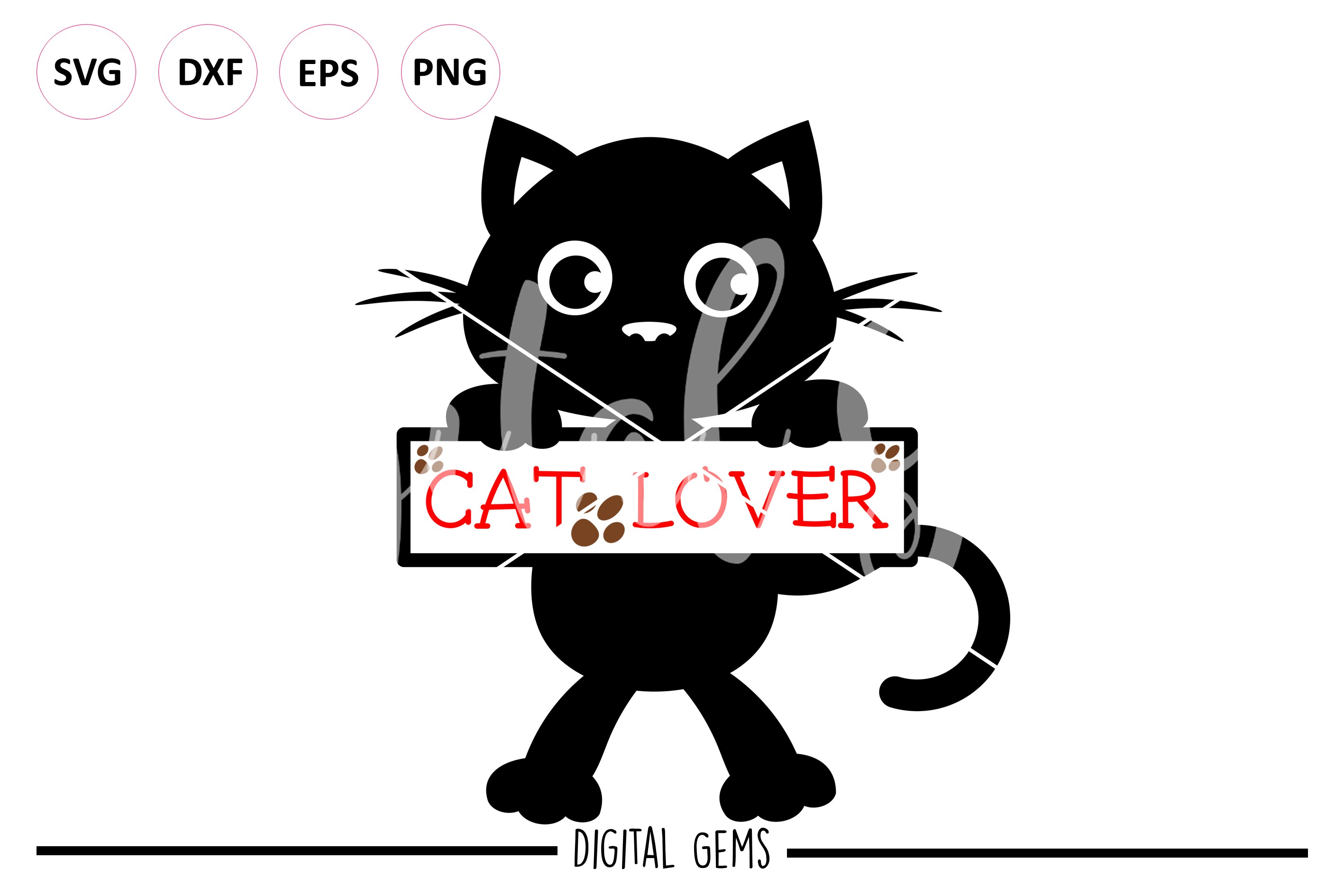 Cat lover SVG / PNG / EPS / DXF files (106980) | SVGs | Design Bundles
