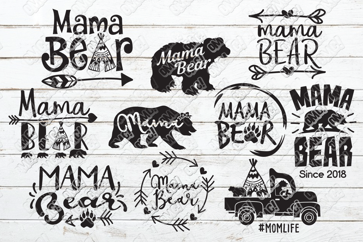 Download Mama Bear SVG Bundle