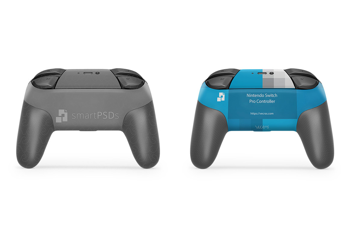 Download Nintendo Switch Pro Controller Skin Mockup 2017 2 View