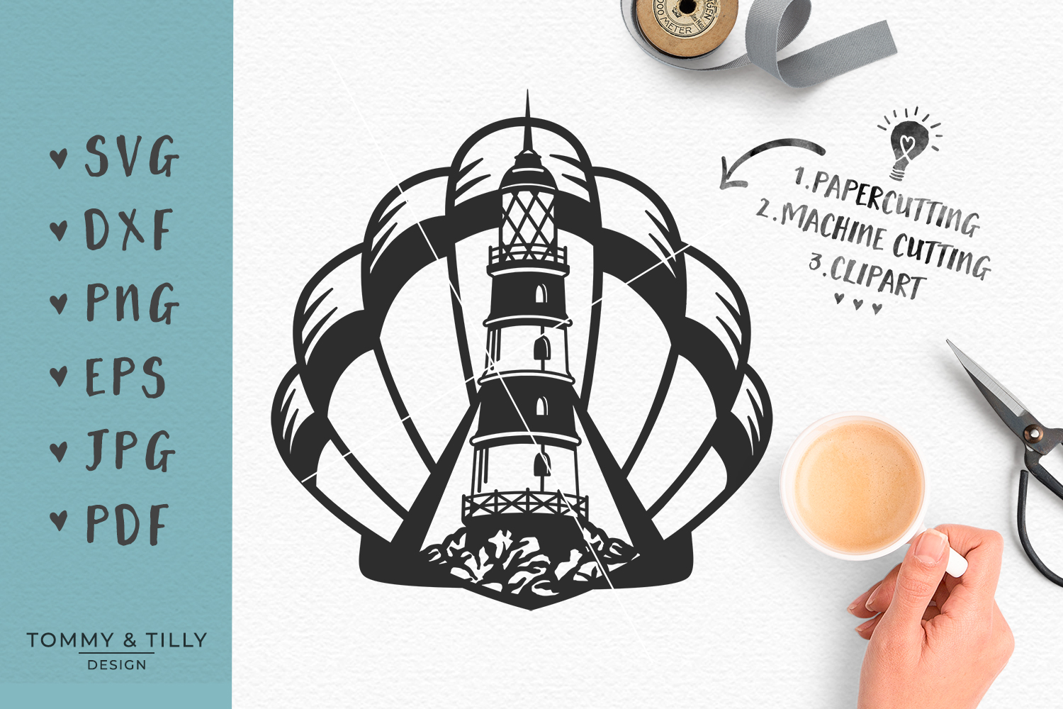 Download Lighthouse Shell - SVG EPS DXF PNG PDF JPG Cutting File