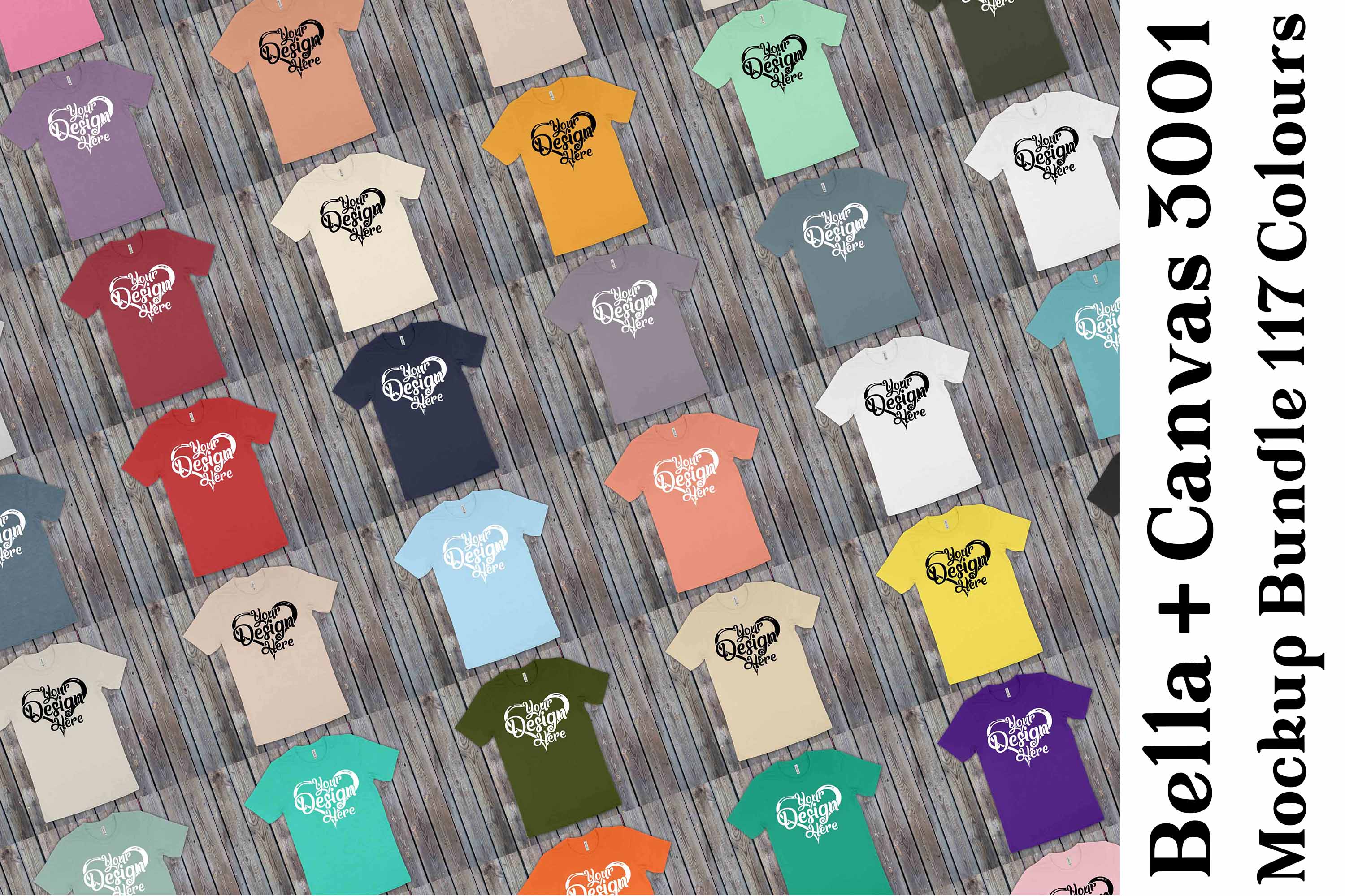 Download Bella Canvas 3001 Mockup Bundle T-Shirt Mock Ups 085