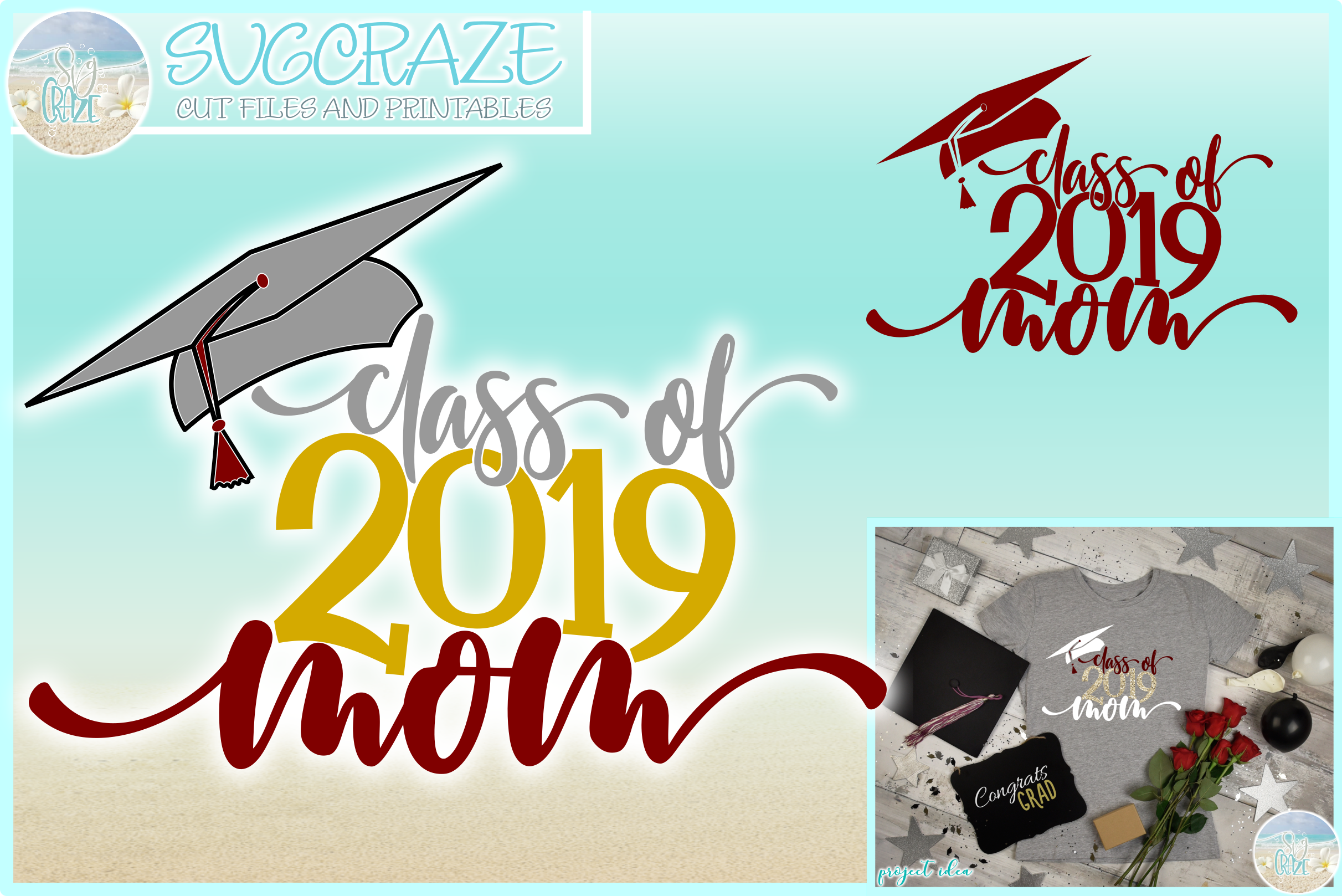 Graduation Class Of 2019 Proud Mom Svg Dxf Eps Png Pdf Files 264828 Svgs Design Bundles