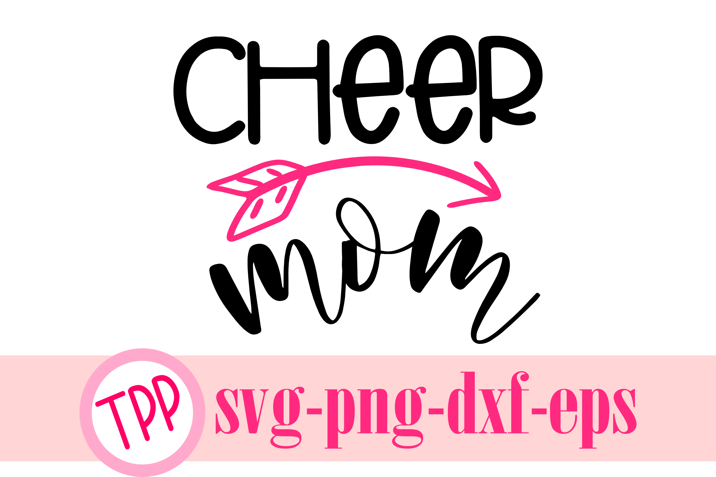 Cheer MOM svg, cheer svg, cheerleader design