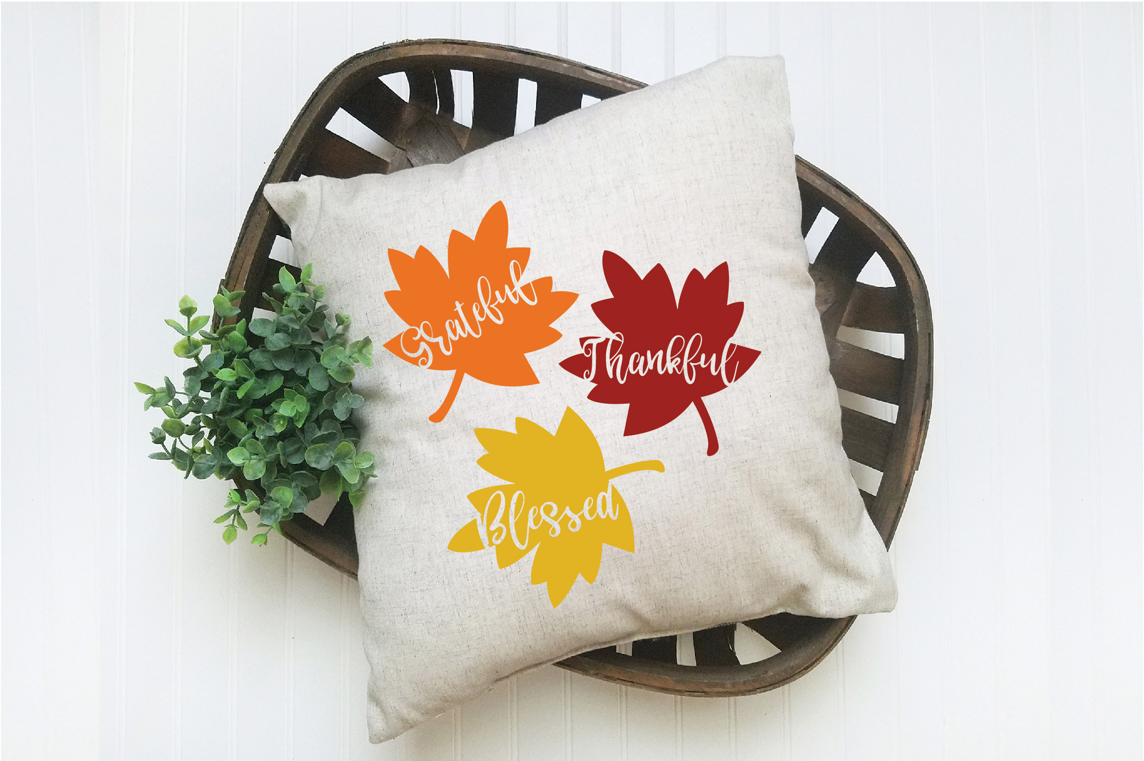 Download Grateful Thankful Blessed SVG - Fall SVG Cut File - DXF EPS