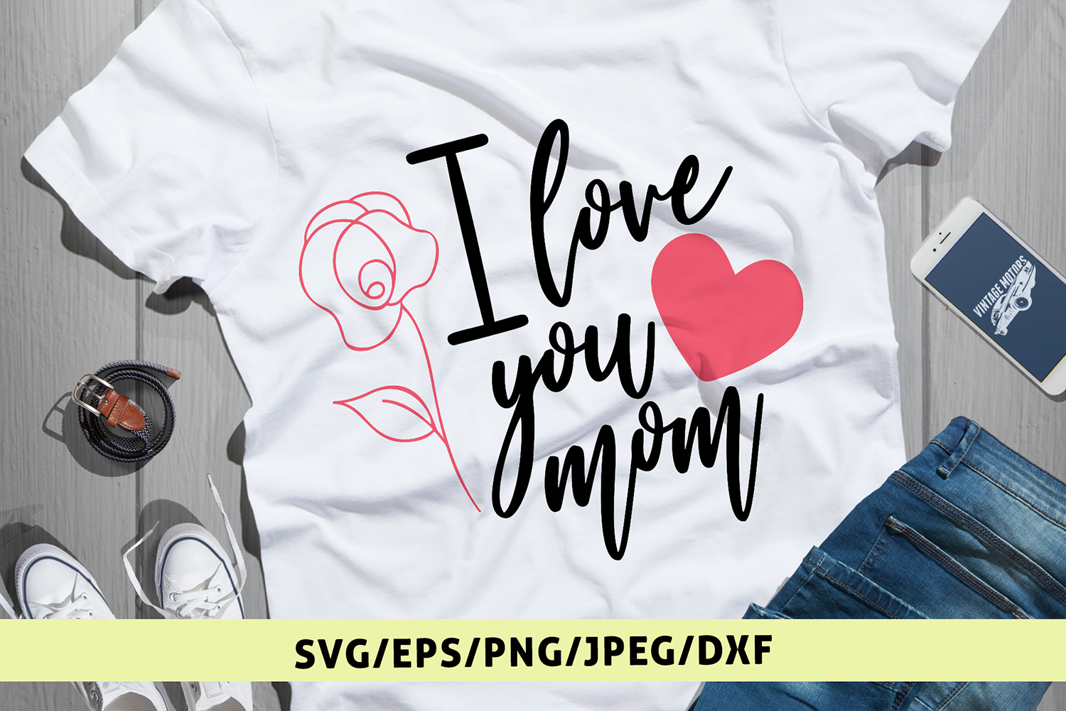 Download I Love You Mom - Mother SVG EPS DXF PNG Cutting Files (91056) | Cut Files | Design Bundles