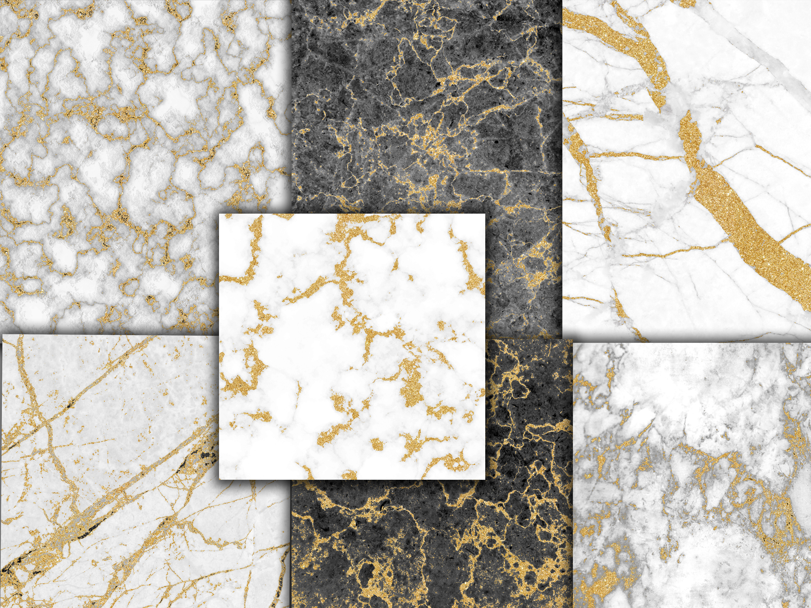 Gold marble digital paper (41617) Illustrations Design Bundles