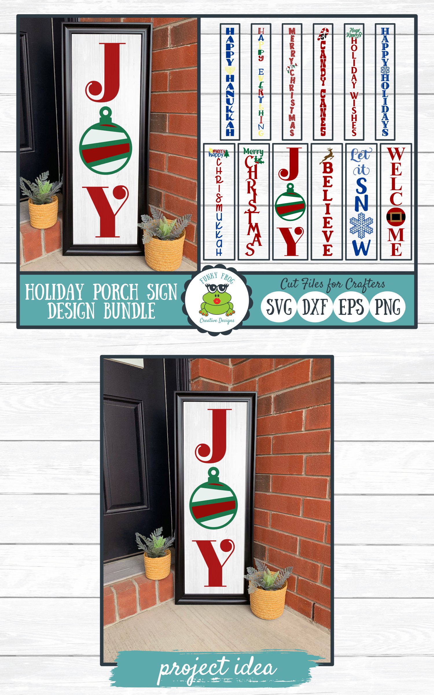 Download Holiday Porch Sign Design Bundle - Christmas SVG Cut Files
