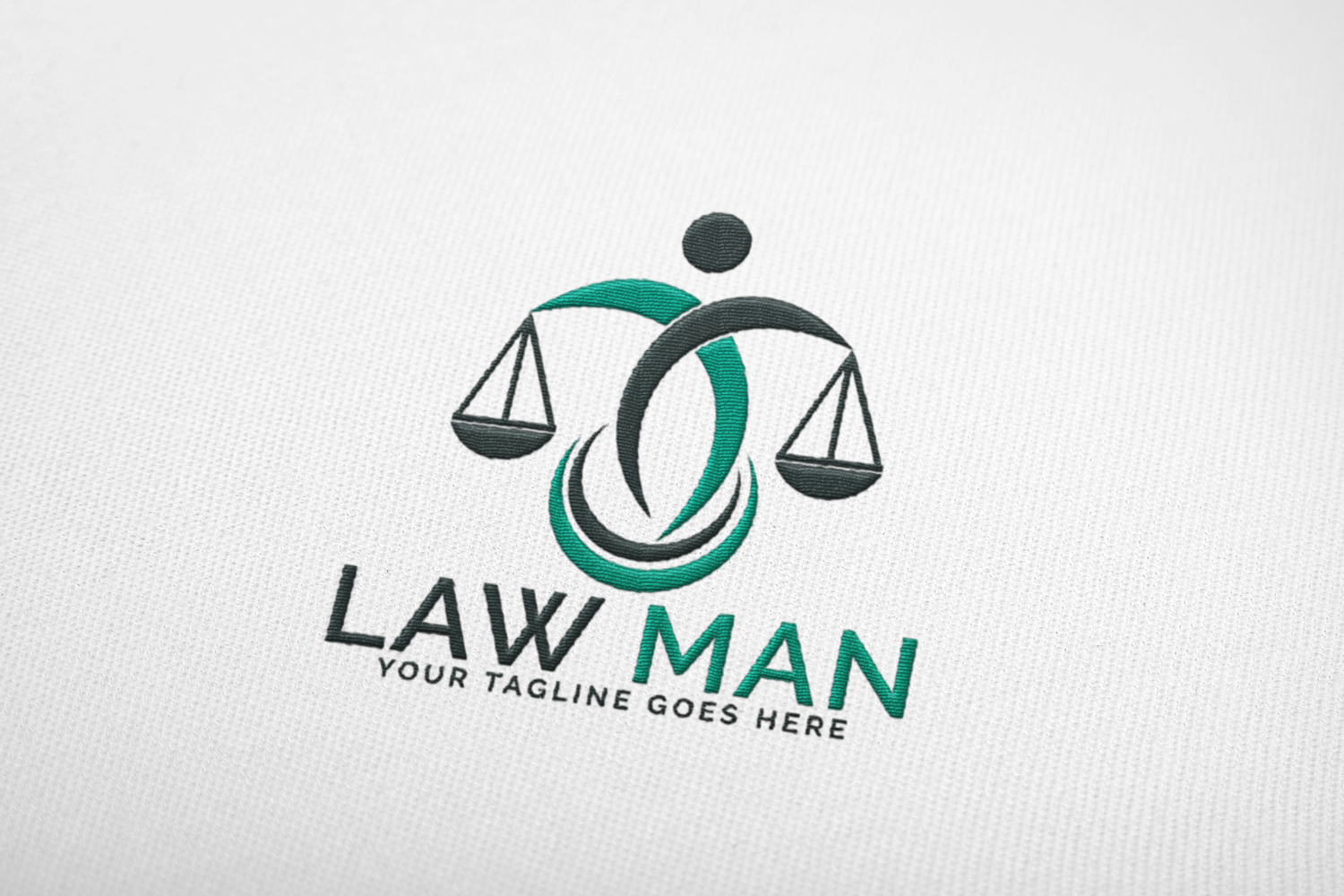 Law Man Vector Logo Design.