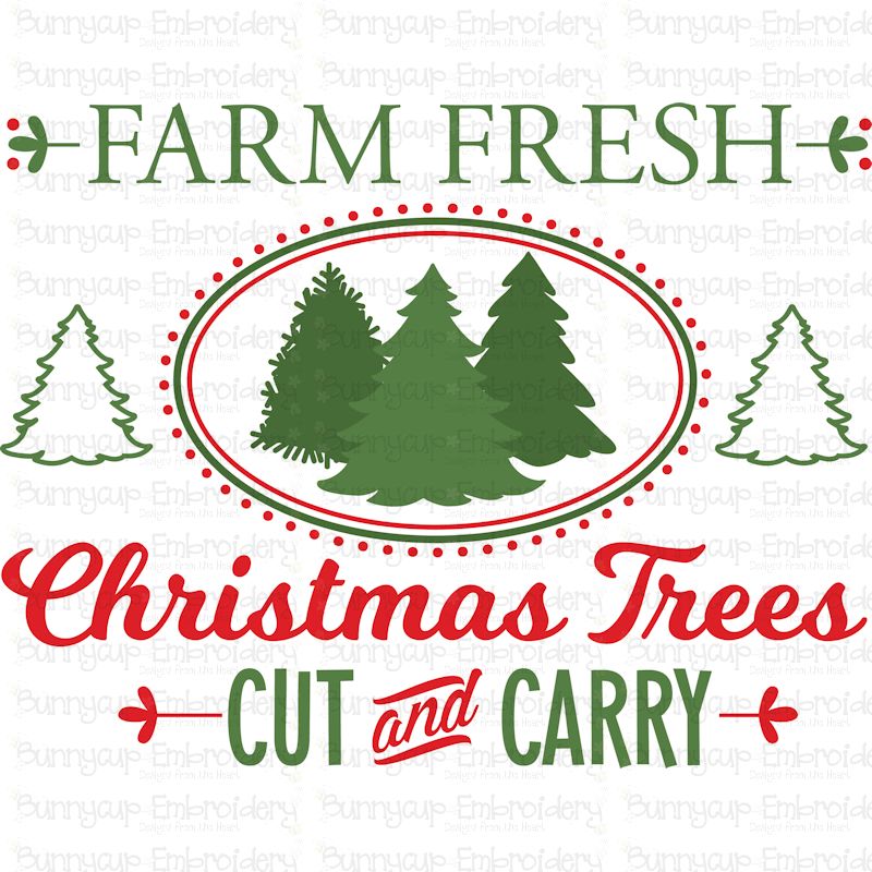 Farm Fresh Christmas Trees SVG Clipart Printable 378997 Cut Files Design Bundles