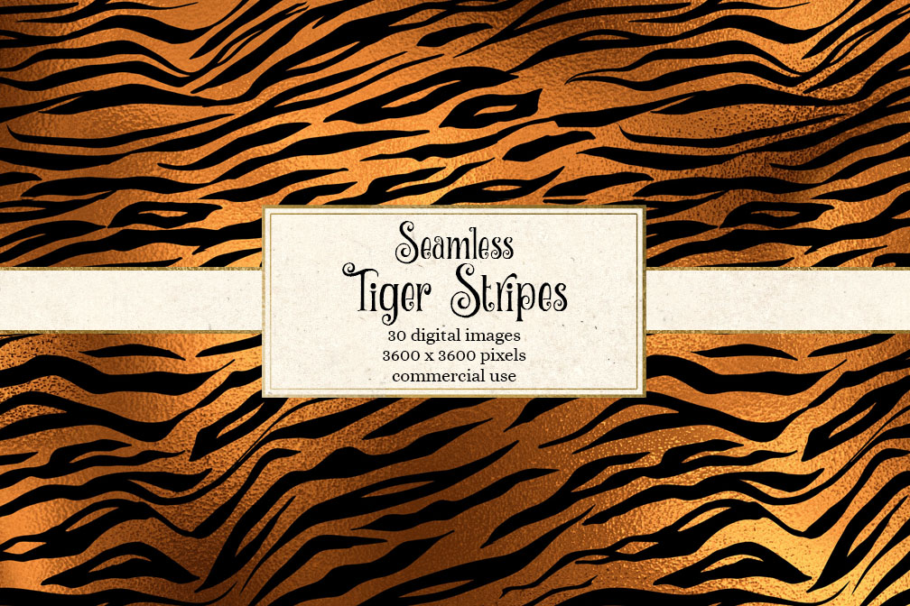Tiger Stripes Digital Paper (112404) Patterns Design Bundles