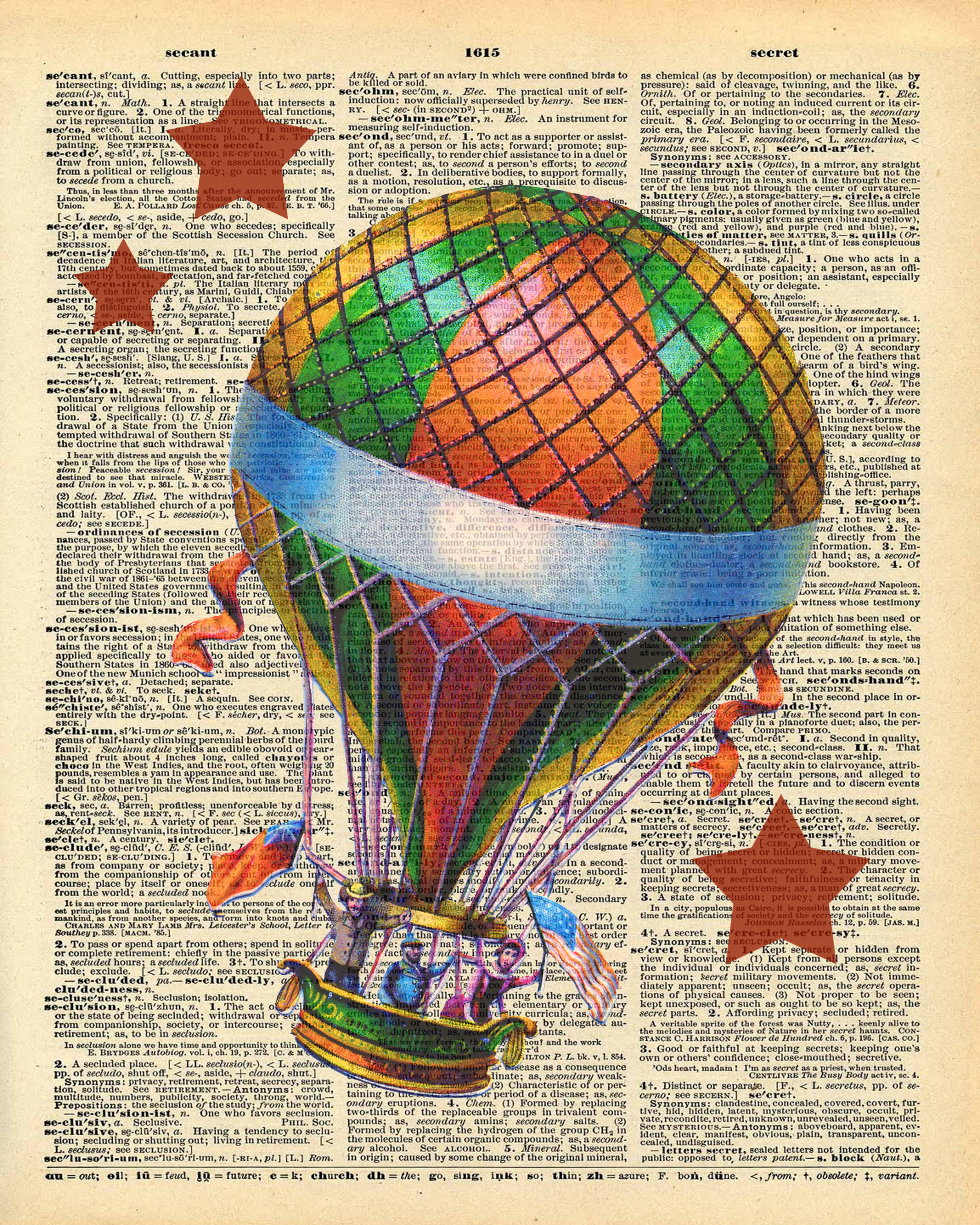 Vintage dictionary art print