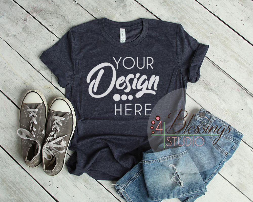 Download Bella Canvas Mockup Bundle T Shirt Flat Lay Bundle 5 images (127129) | Mock Ups | Design Bundles