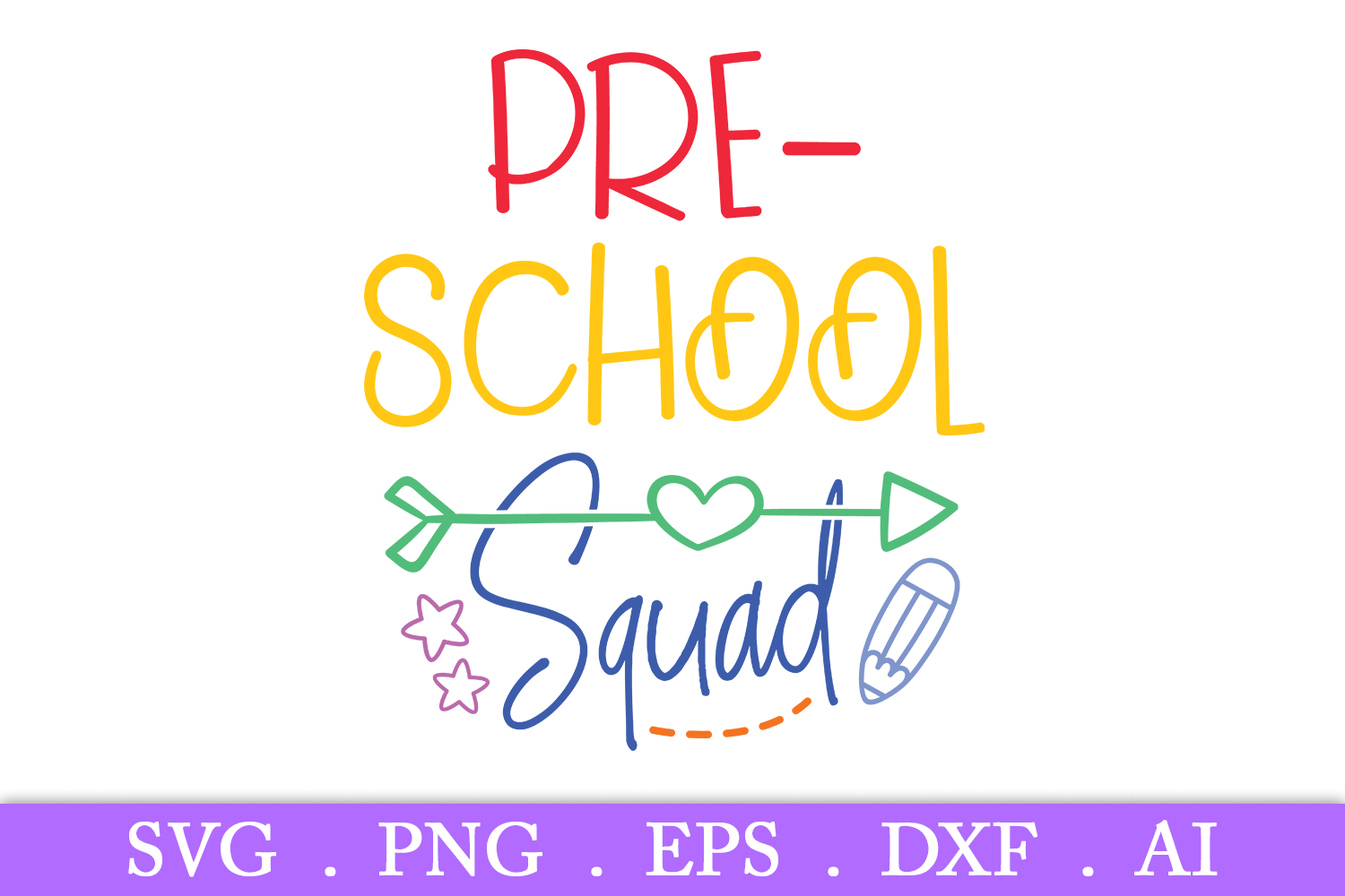 SALE! Preschool squad svg, back to school svg