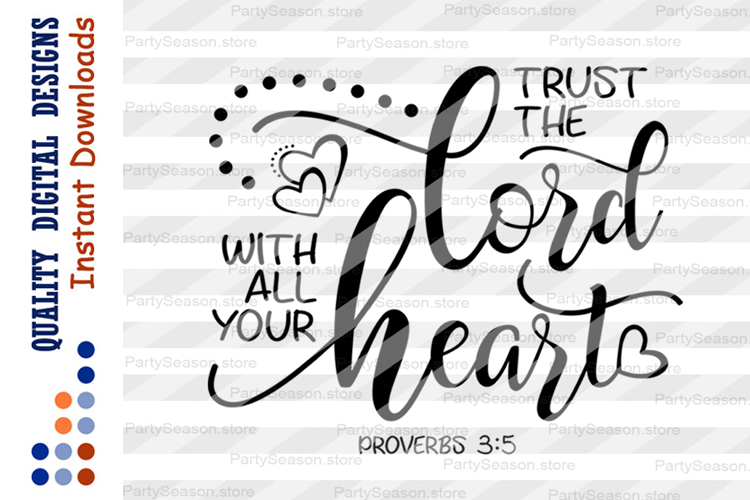Download Bible verse svg Trust The Lord With all Your Heart Svg files