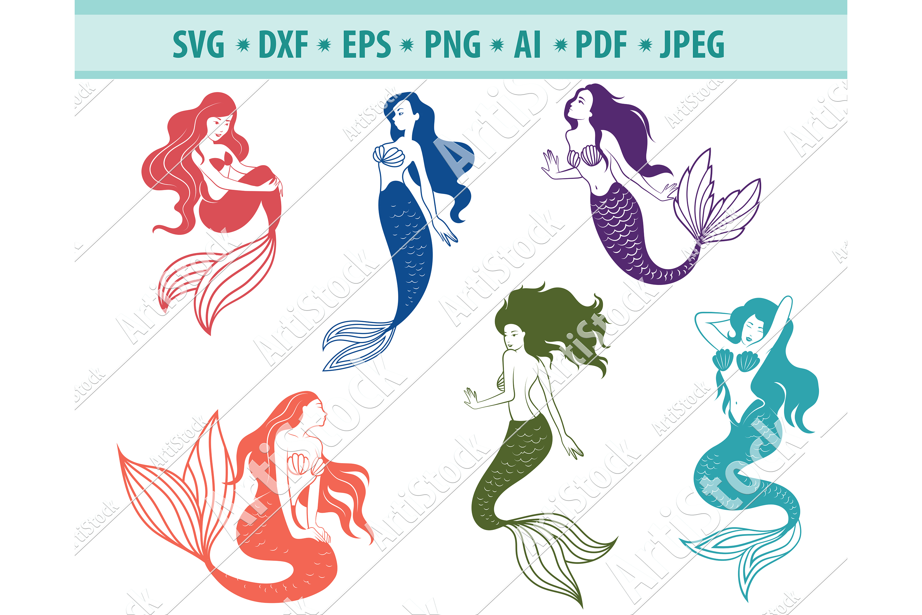 Free Free Mermaid Svg Vector 549 SVG PNG EPS DXF File