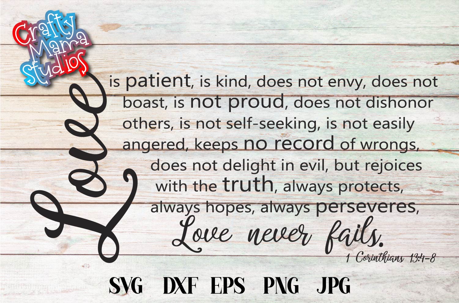 Download Love Is Patient SVG, Sublimation, Always And Forever Love