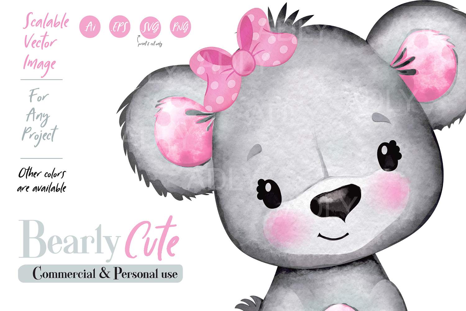 teddy bear with pink bow