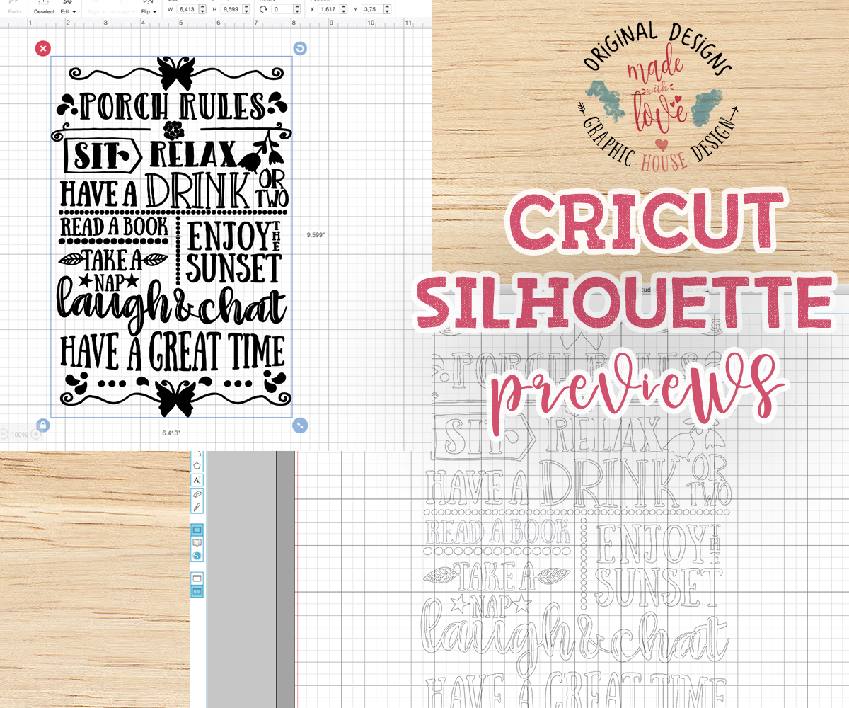 Porch Rules Cut File in SVG, DXF, PNG (94021) SVGs Design Bundles