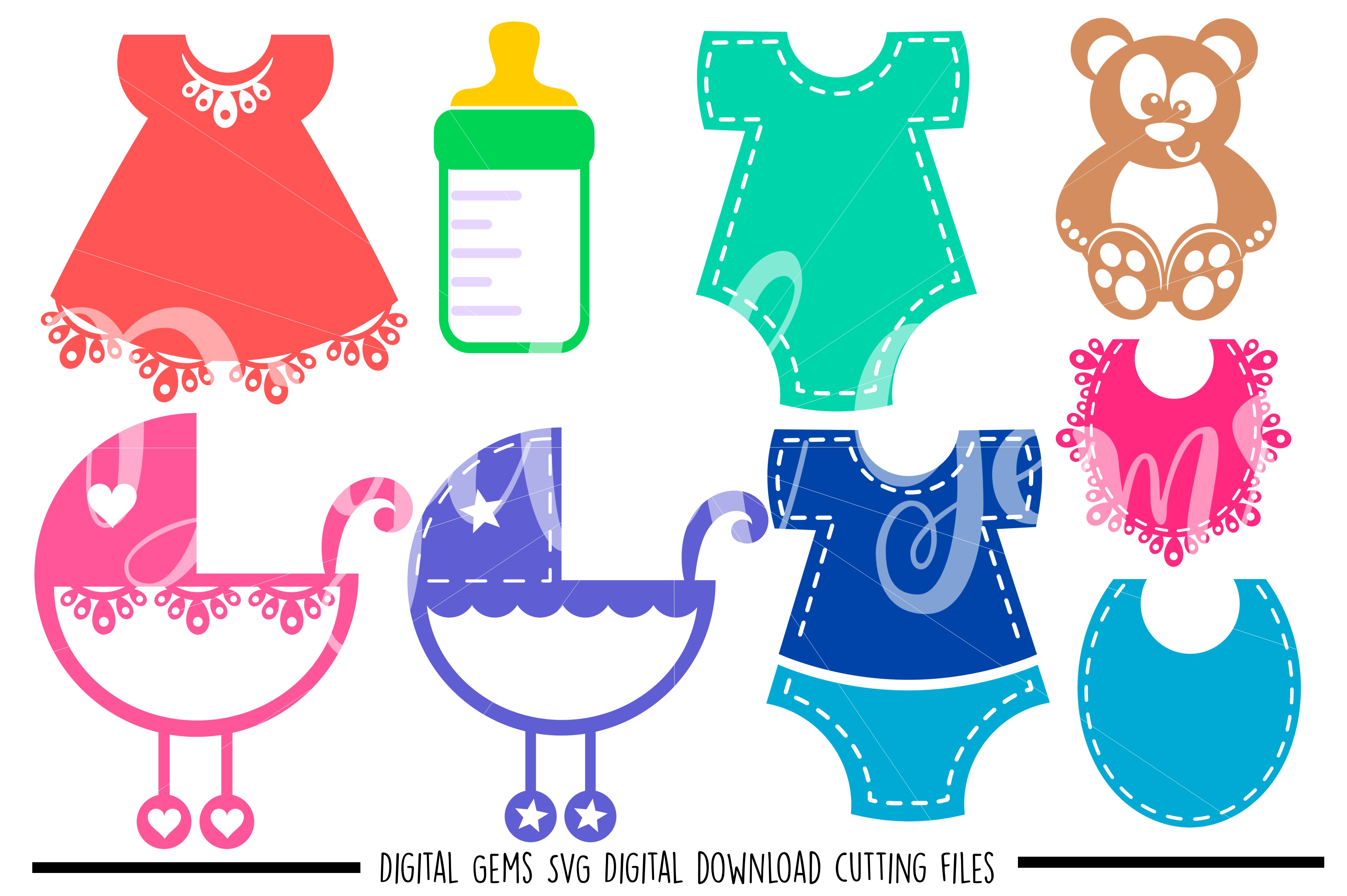 Baby Items SVG / PNG / EPS / DXF files