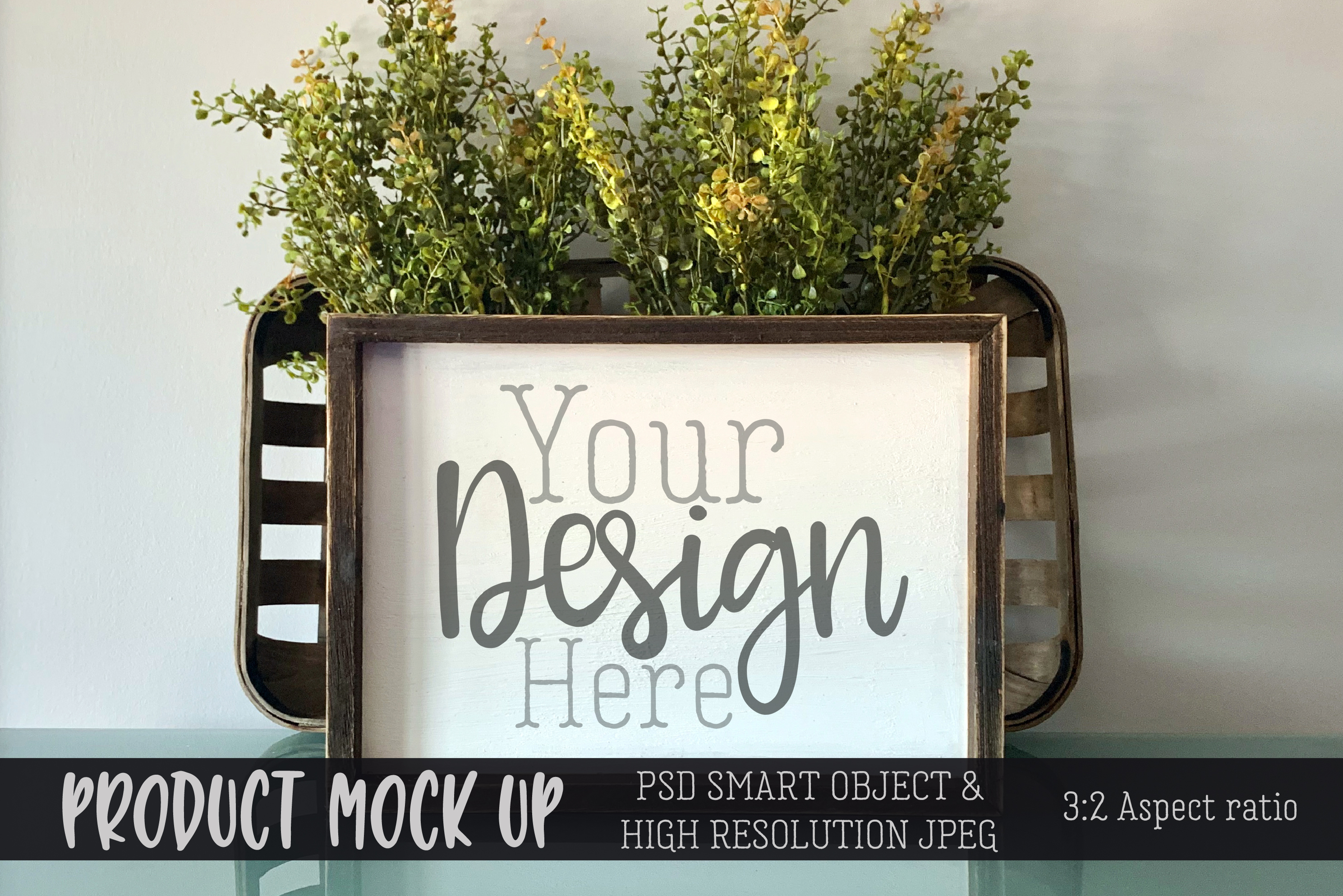 Download Horizontal farmhouse sign MOCKUP | PSD & JPEG